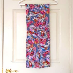 NWT. 100% Mulberry Silk with Multicolor Printed Butterflies and Flowers Fabric.